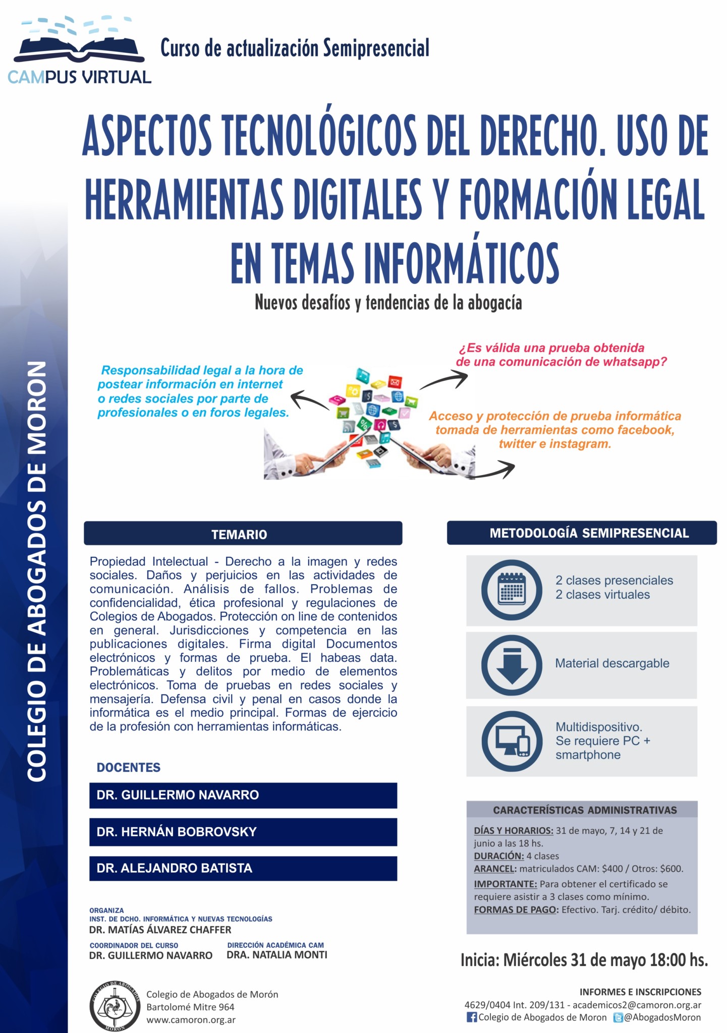 Aspectos Tecnologicos del derecho, herramientas, formacion 