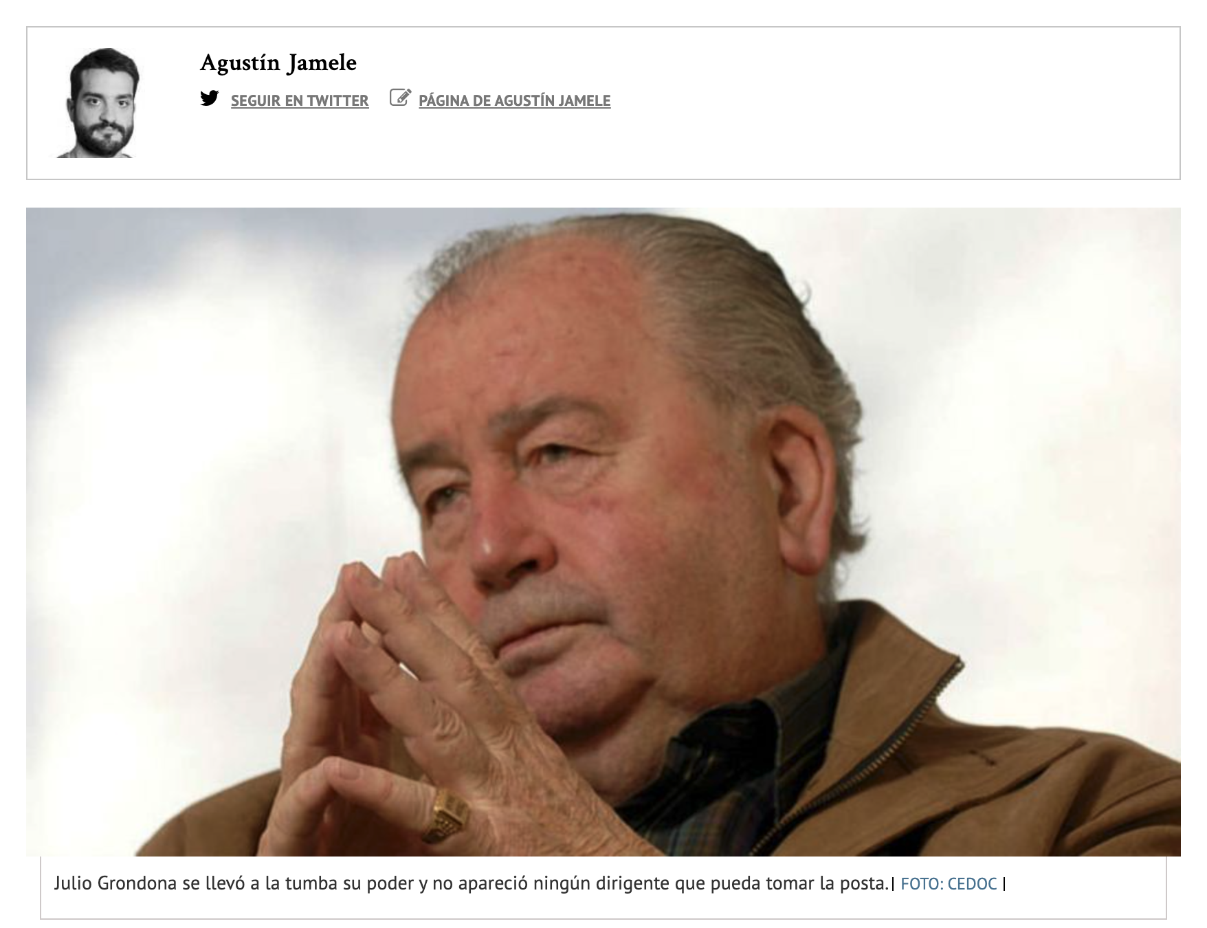 Los hijos de Grondona quieren que "Julio Grondona" sea una marca registrada Los hijos de Grondona quieren que "Julio Grondona" sea una marca registrada